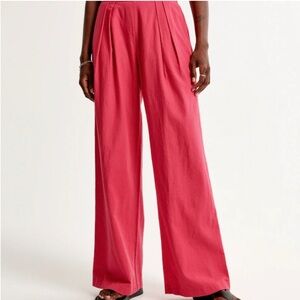 Abercrombie Linen-Blend Ultra Wide-Leg Pant